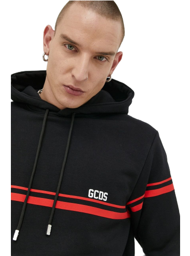Sweatshirt GCDS Low Logo Band Hoodie Svart | SS23M100158