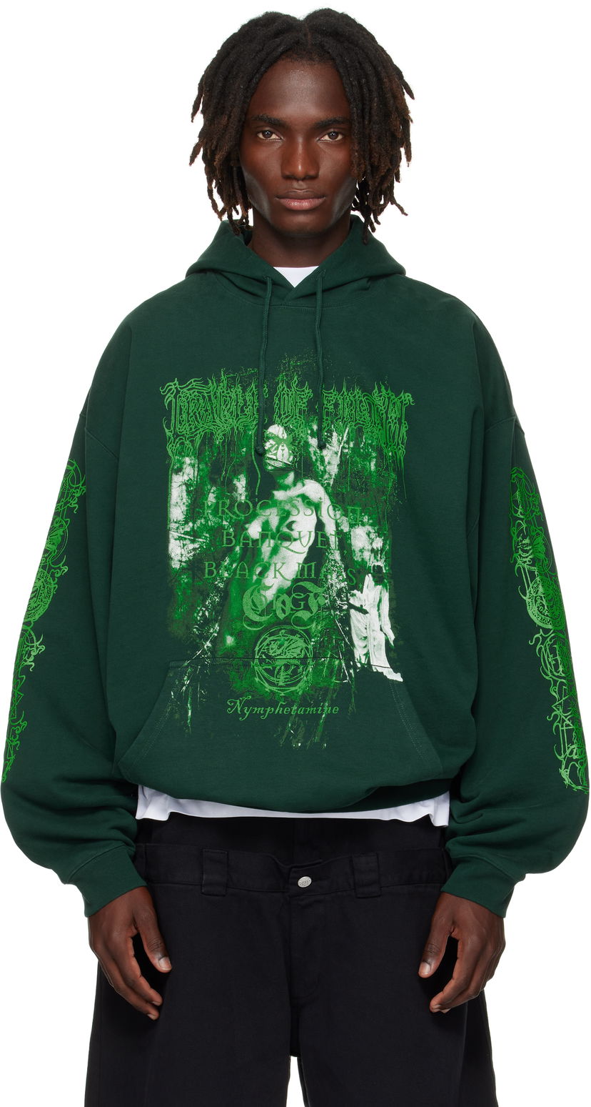 Sweatshirt VETEMENTS Vetements Cradle of Filth Nymphetamine Oversized Hoodie Grön | UCF76HD750E