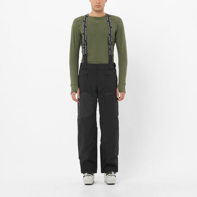 Byxor Salomon Ski Pants with Suspenders Spectral Svart | LC2637800, 0