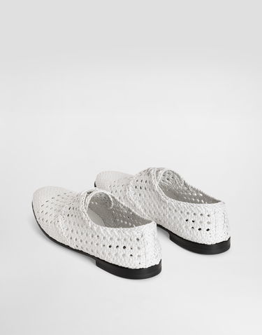 Tillbehör Dolce & Gabbana Dolce & Gabbana Woven Leather Derby Shoes Vit | A10872A9M0880002, 2