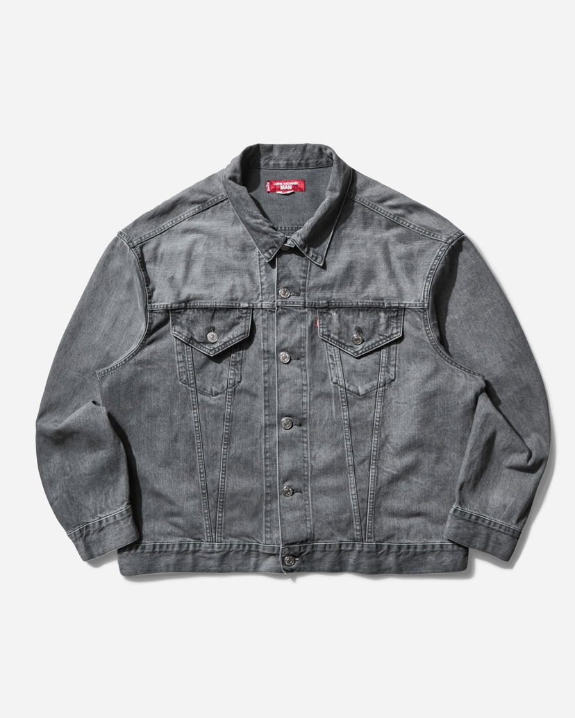 Jacka Junya Watanabe Selvedge Denim Trucker Jacket Grå | WO-J203-051 001