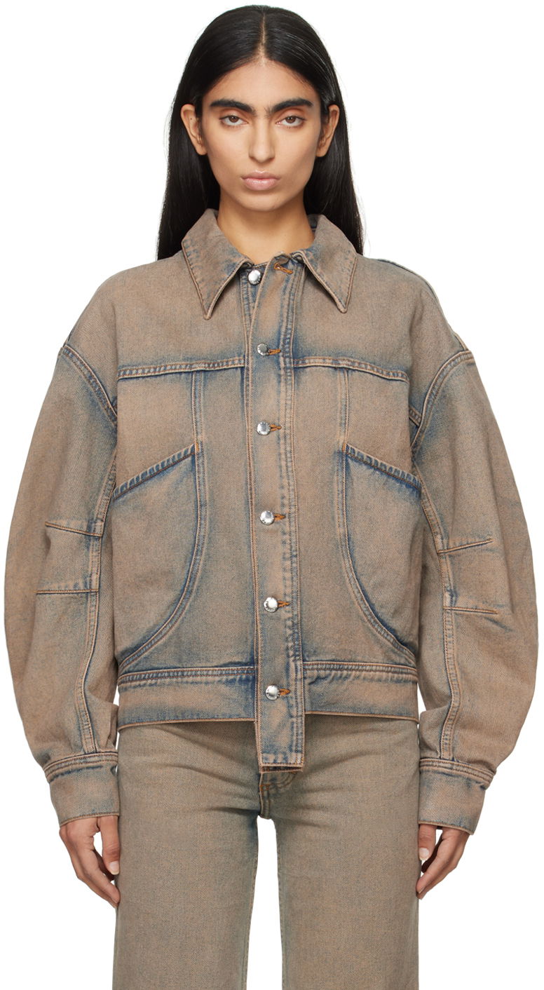 Jacka Eckhaus Latta 'EL' Redux Denim Jacket Blå | 1104-EL-PF24-S -