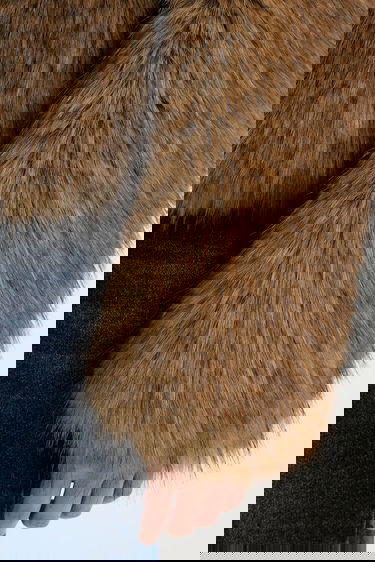 Rockar STAND STUDIO Cropped Faux Fur Coat Samara Brun | 61701.9405, 4