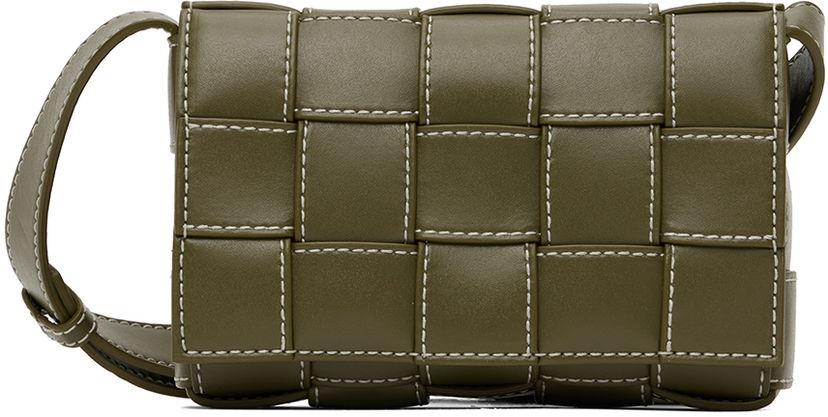 Axelväska Bottega Veneta Bottega Veneta Small Cassette Shoulder Bag Grön | 763686V39K0
