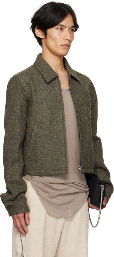 Jacka Rick Owens Rick Owens Alice Brad Cropped Jacket Grön | RU02E1720 WRU, 1