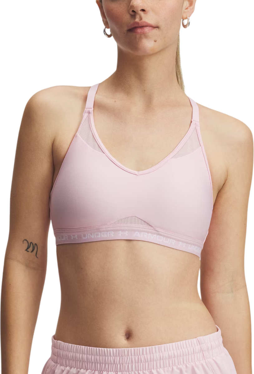 Behå Under Armour Under Armour UA Crossback Low Sports Bra Rosa | 1386424-647