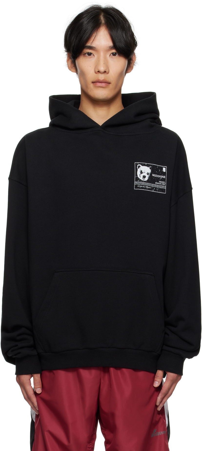 Sweatshirt We11done DNA Hoodie Svart | WD-TH2-25-833-U-BK