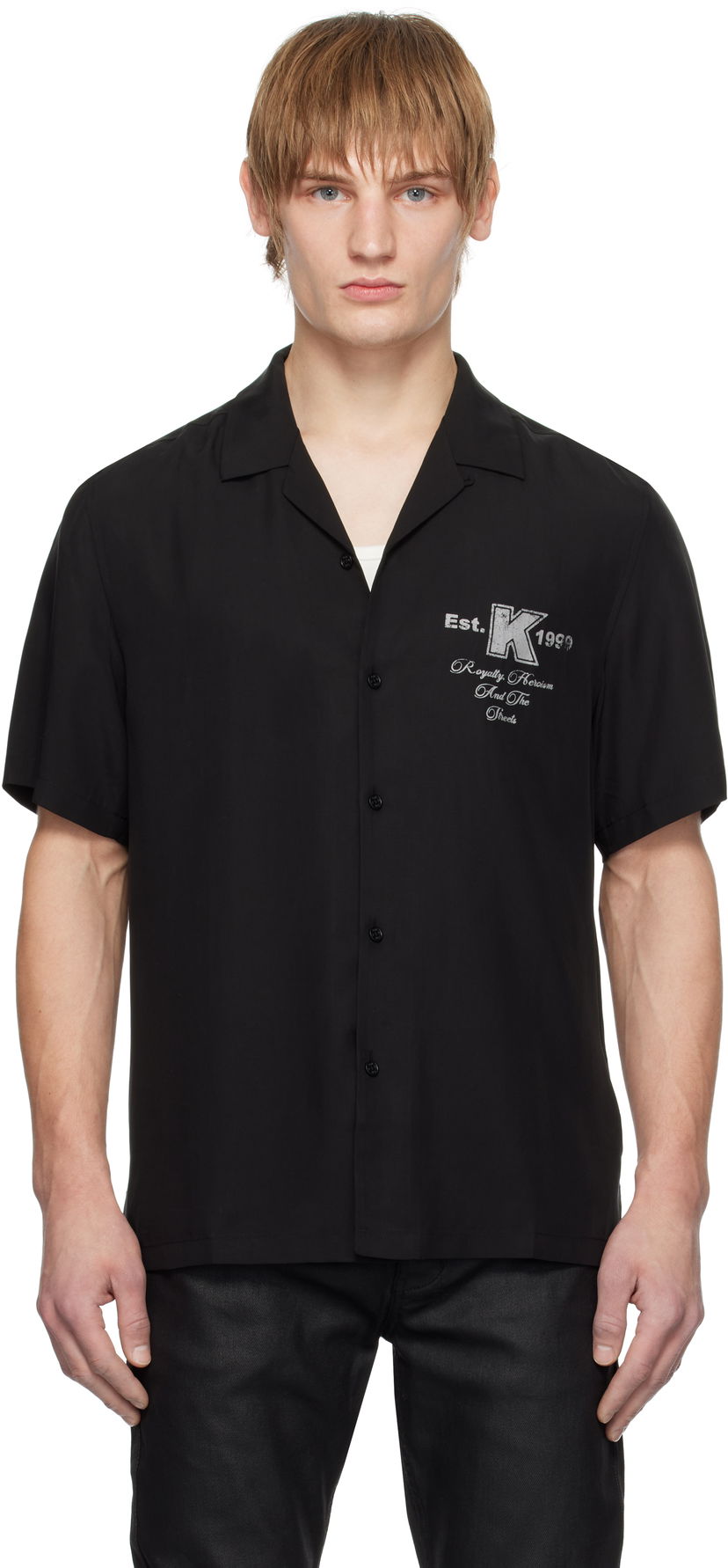 Skjorta Ksubi Black Resort Shirt Svart | MPS25SH006
