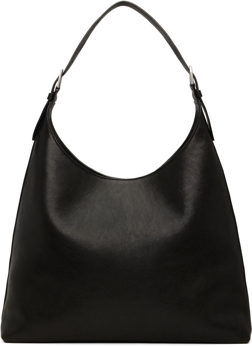 Axelväska BY FAR BY FAR Camryn Washed Leather Shoulder Bag Svart | MWBSB058LL034BK001PL