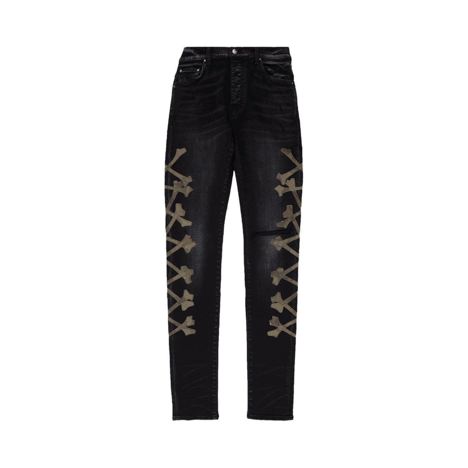 Jeans AMIRI Camo Bones Jeans Svart | PF22MDS027 023 AGED, 0