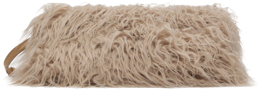 Handväska Dries Van Noten Furry Clutch Beige | 242-011518-996