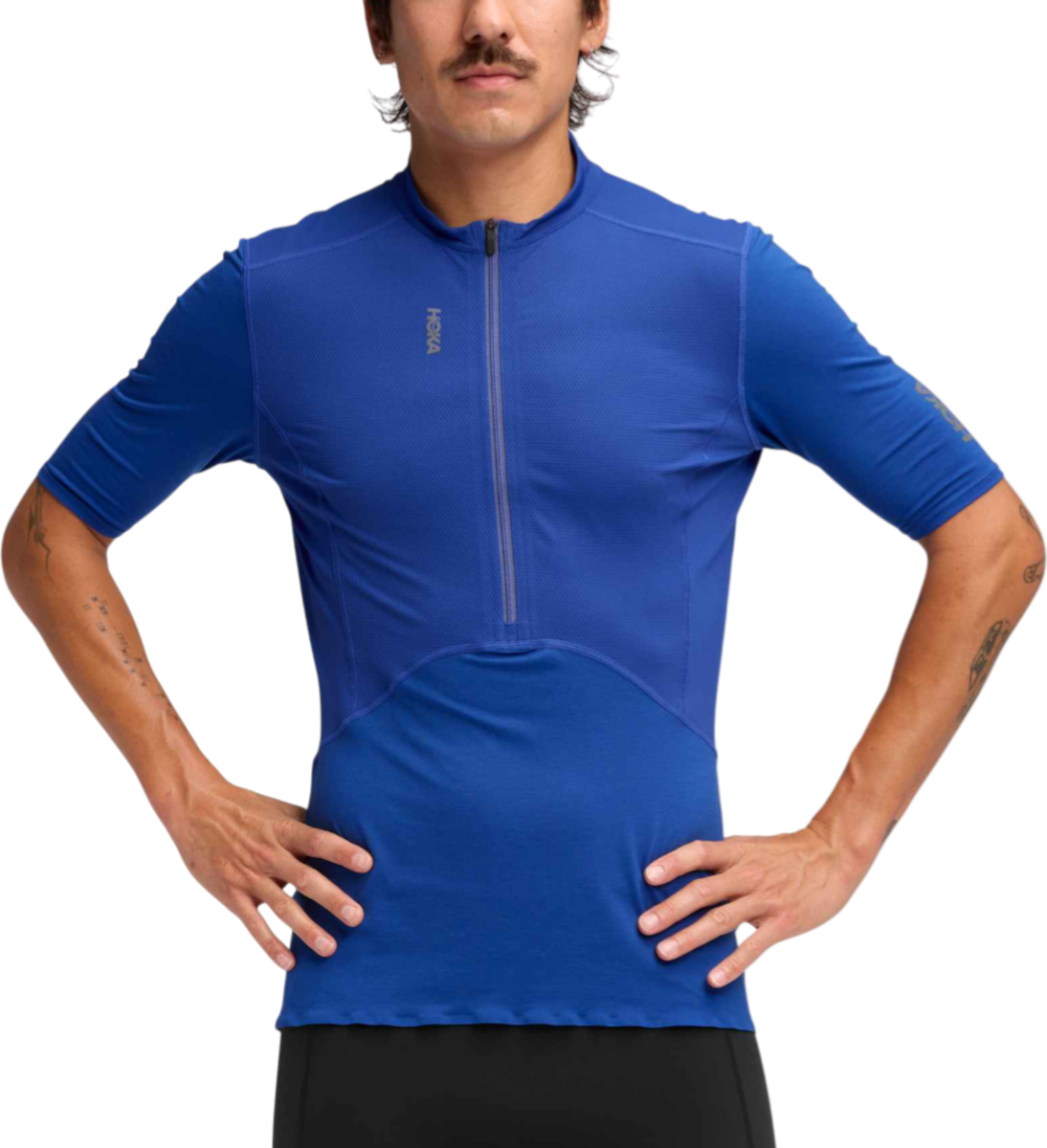 T-shirt Hoka One One SkyBreeze Short Sleeve Zip T-Shirt Blå | 1170232-ult, 0