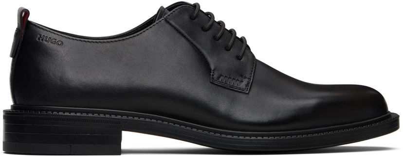 Sneakers och skor BOSS Hugo Logo Detail Leather Derbys Svart | 50552580