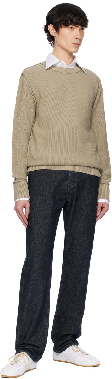 Sweater Moncler Moncler Textured Cotton Sweater Beige | K10919C00001M1367, 4