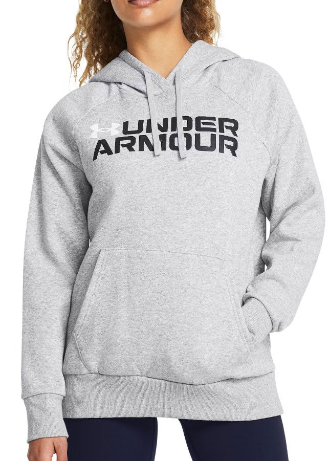 Sweatshirt Under Armour Fleece Wordmark Hoodie Grå | 1386512-011