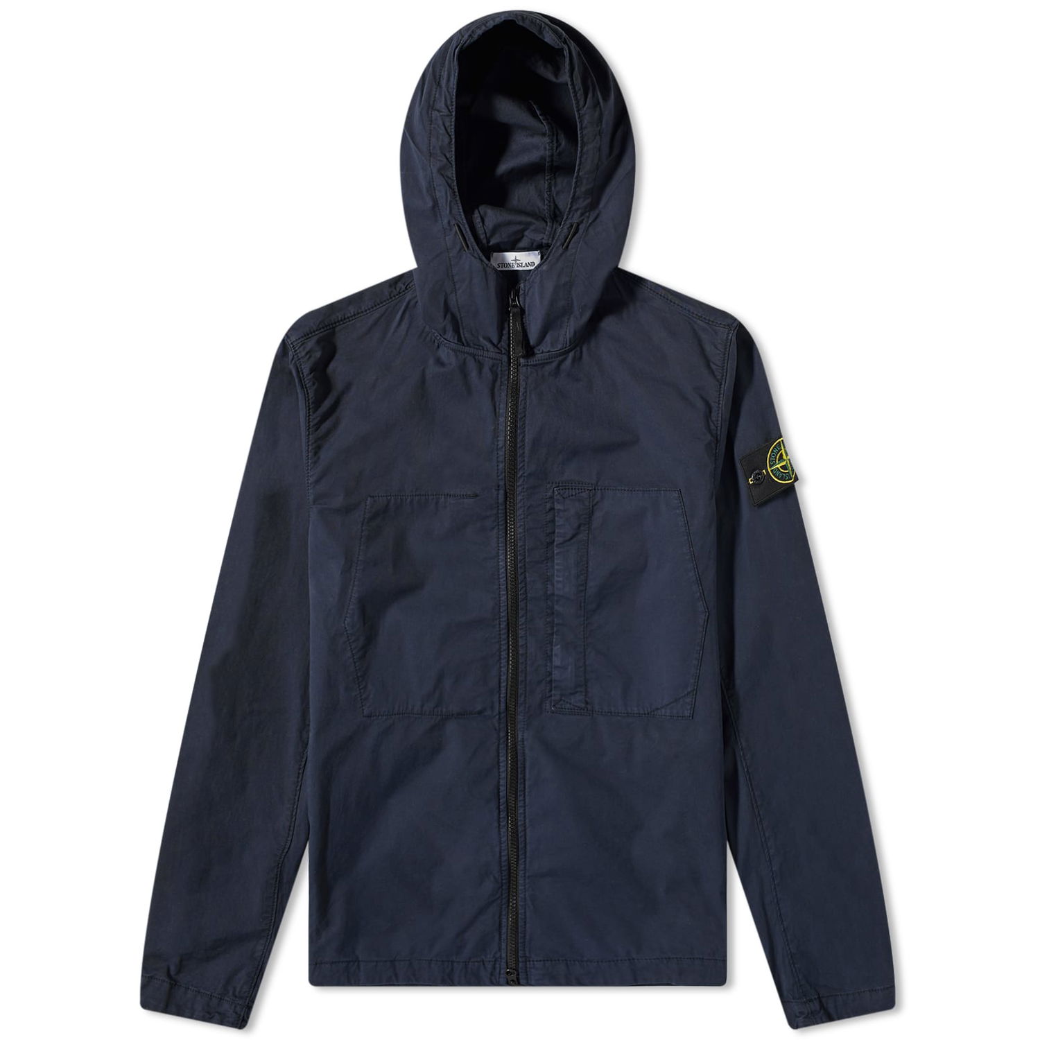 Vindjacka Stone Island Supima Cotton Twill Stretch Hooded Jacket Mörkblå | 781543310-V0020, 0