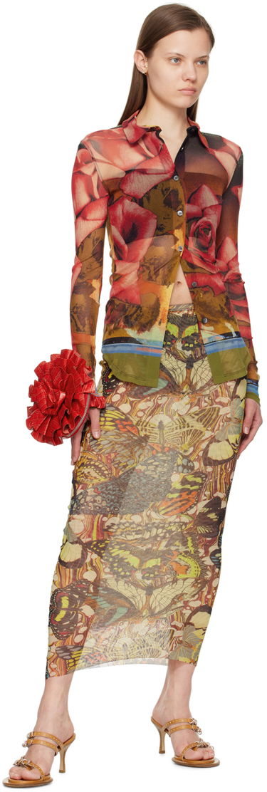 Kjol Jean Paul Gaultier Gaultier Butterfly Print Maxi Skirt Flerfärgad | 24/25-F-JU070-T545-1090, 3