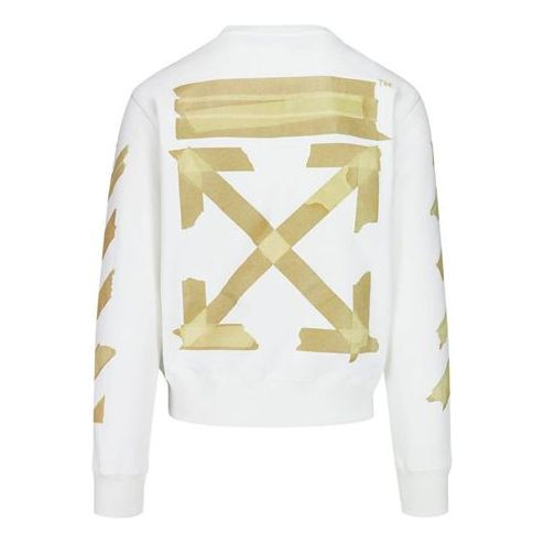Sweater Off-White Tap Arrows Logo Long Sleeve Sweater Vit | OMBA025R20E300020148