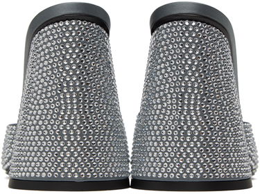 Tillbehör The Attico The Attico Luz Crystal-Embellished Heeled Sandals Grå | 237WS502 TV07, 1