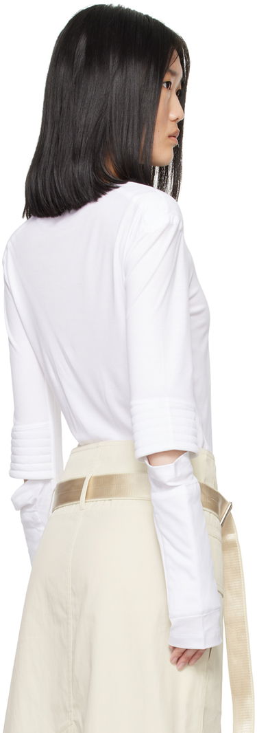 T-shirt Helmut Lang Helmut Lang Astro Crew Long Sleeve T-Shirt Vit | O05HW502, 2