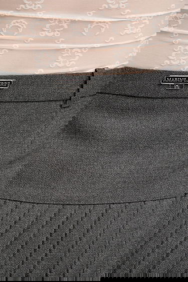 Kjol Marine Serre Marine Serre Regenerated Tailoring Pleated Mini A-Line Skirt Grå | WSK063A.DWOV0057, 4