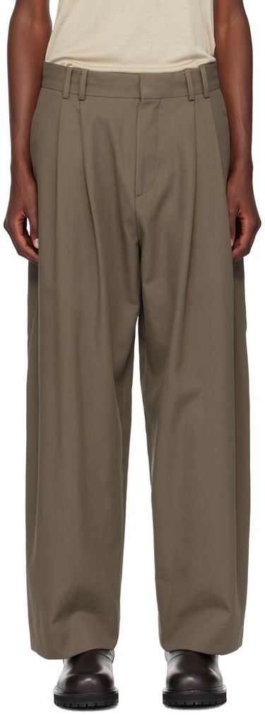 Byxor Studio Nicholson Studio Nicholson Line Pleated Trousers Grön | LINE SNM - 1185, 0