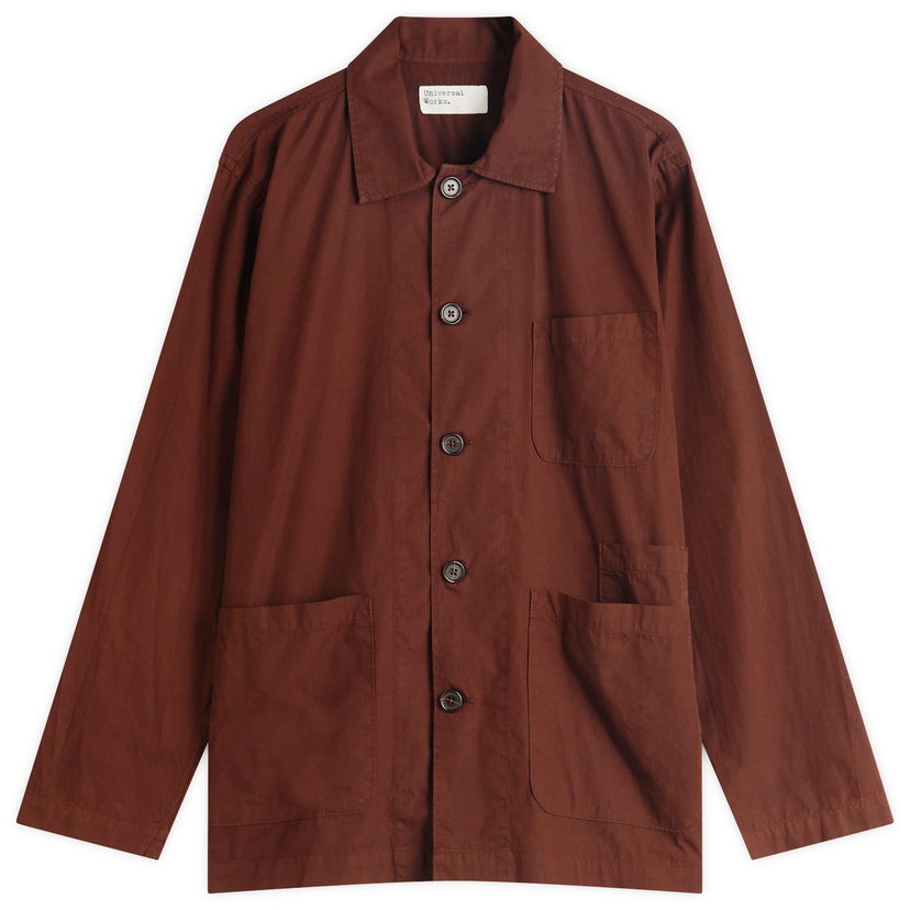 Skjorta Universal Works Universal Works Bakers Overshirt, Size Large Brun | 32678-RIB
