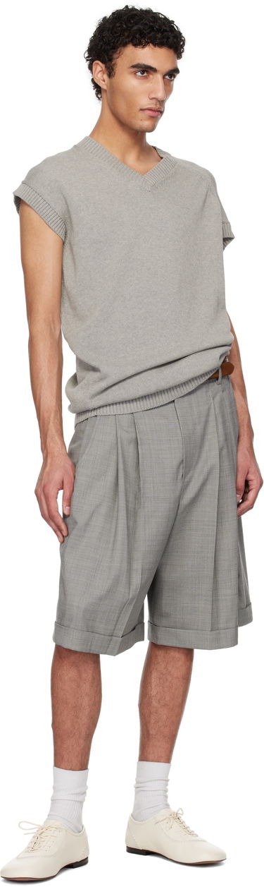 Sweater HED MAYNER Hed Mayner V-Neck Knit Vest Grå | HMMA75074A-HA600, 3