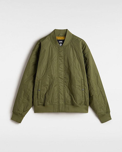 Bomberjacka Vans Vans Bennet Quilted Bomber Jacket Grön | VN000MANZBF