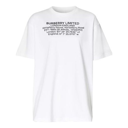 T-shirt Burberry Short Sleeve Graphic T-Shirt Vit | 8024629