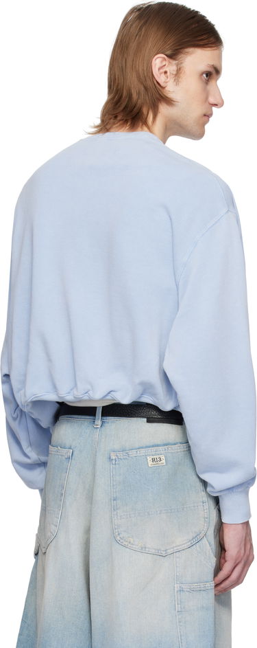 Sweater R13 R13 'New York' Balloon Cropped Sweatshirt Blå | R13WK260-K001J, 2