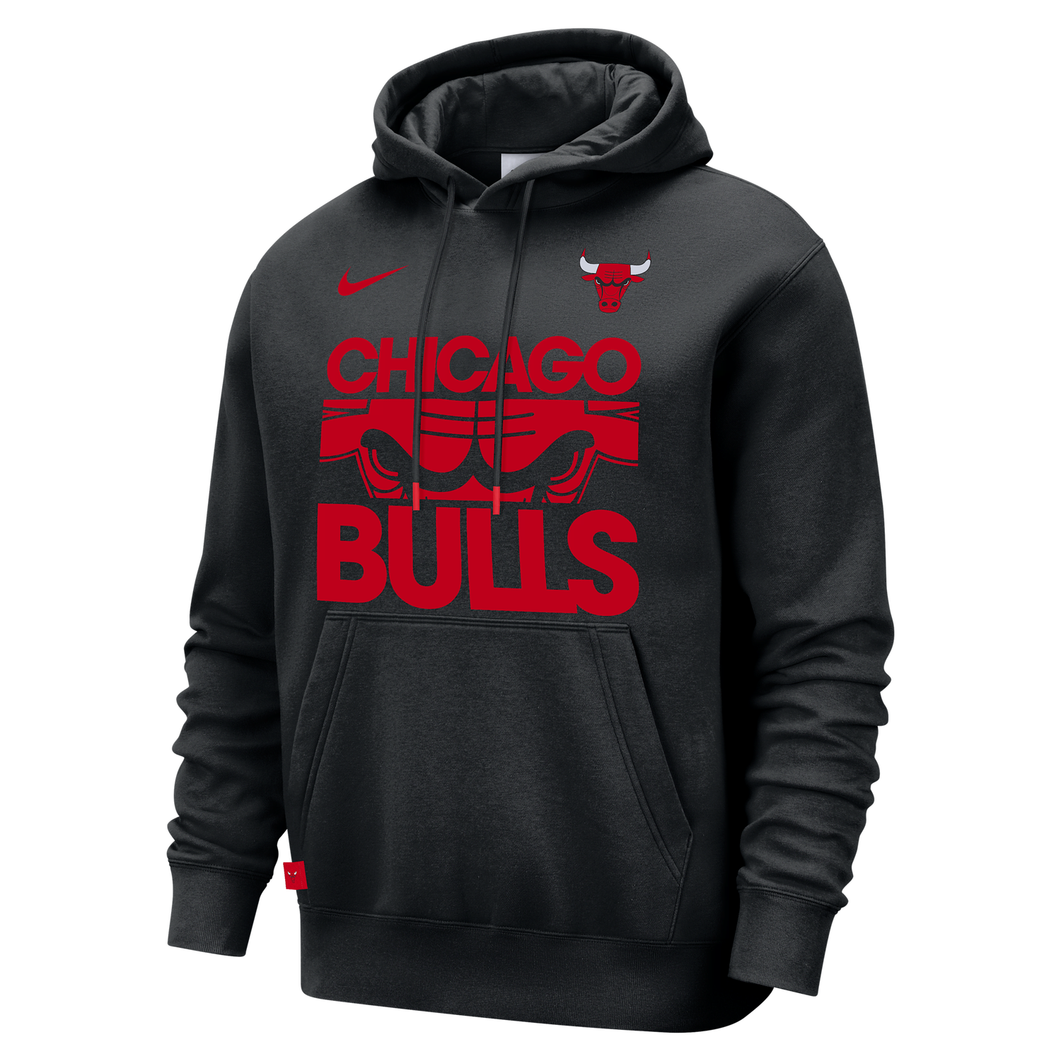 Sweatshirt Nike NBA Chicago Bulls Club Courtside Hoodie Svart | FZ7687-010, 1