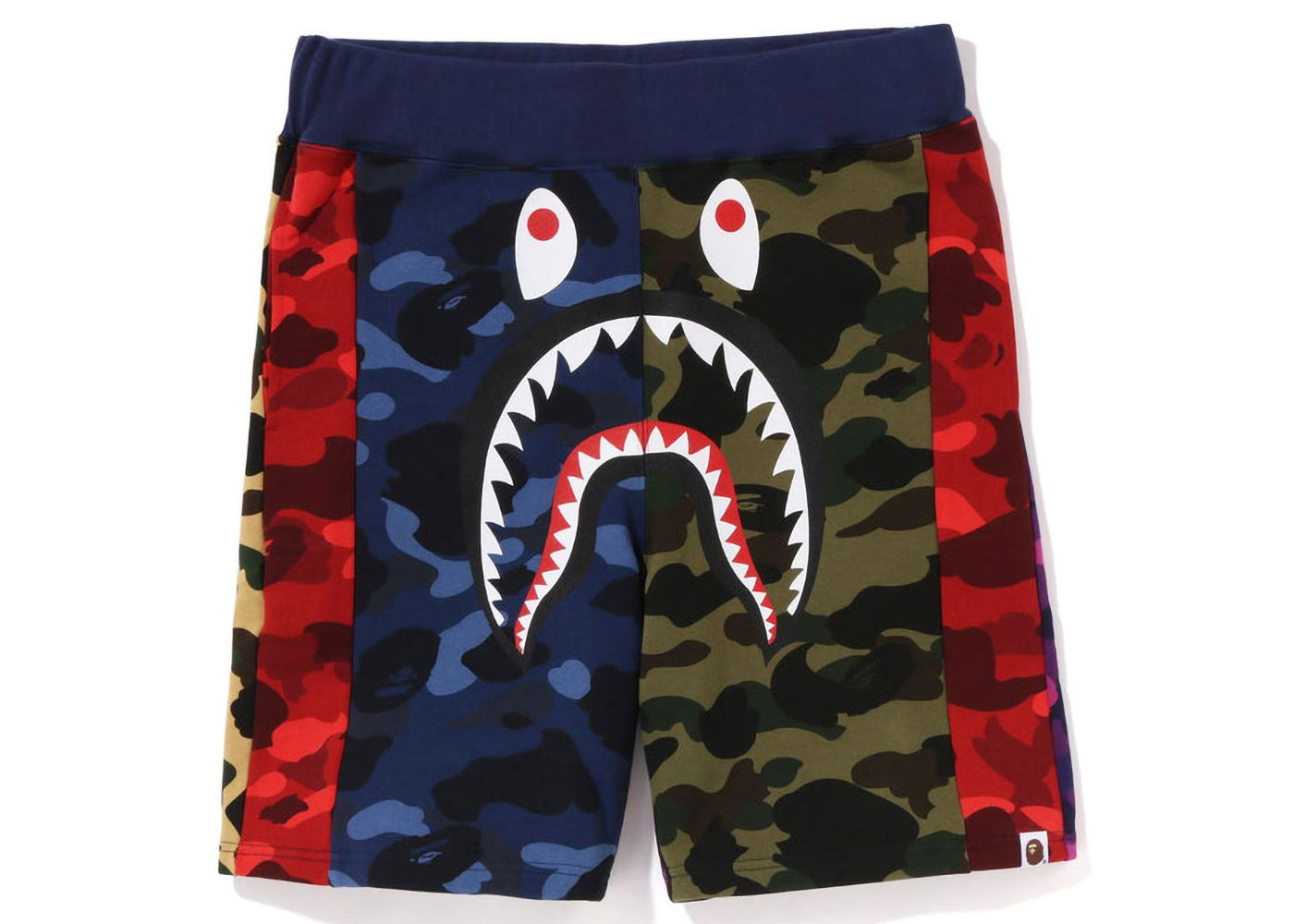 Shorts BAPE Mix Camo Crazy Sweat Shorts Röd | 1J30-153-015, 0