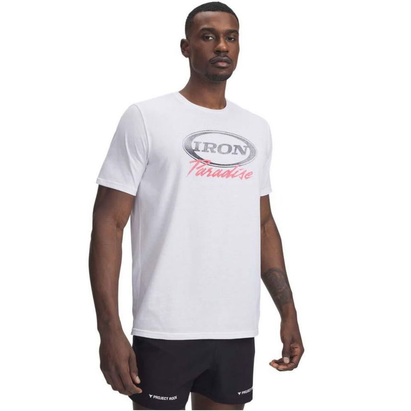 T-shirt Under Armour Project Rock Iron Paradise T-Shirt Vit | 1389945-100