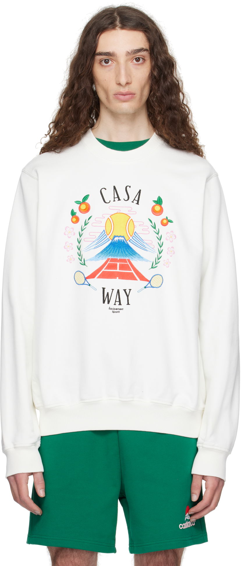 Sweatshirt Casablanca Casablanca 'Casa Way' Sweatshirt Vit | MPF25-JTP-293-03