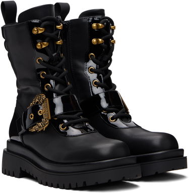 Sneakers och skor Versace Versace Jeans Couture Pin-Buckle Boots Svart | E79VA3S67_E71570, 3