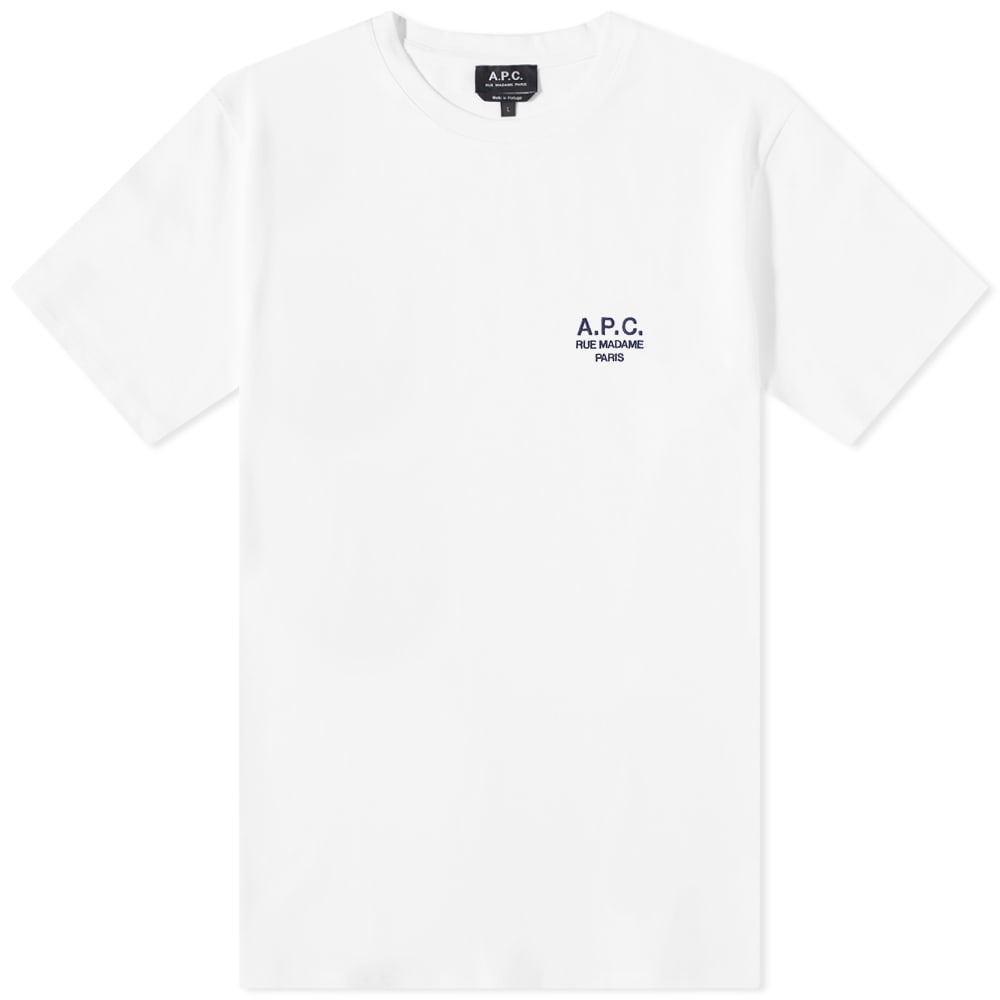 T-shirt A.P.C. Raymond Embroidered Logo Tee Vit | COEZC-H26840-AAB, 0