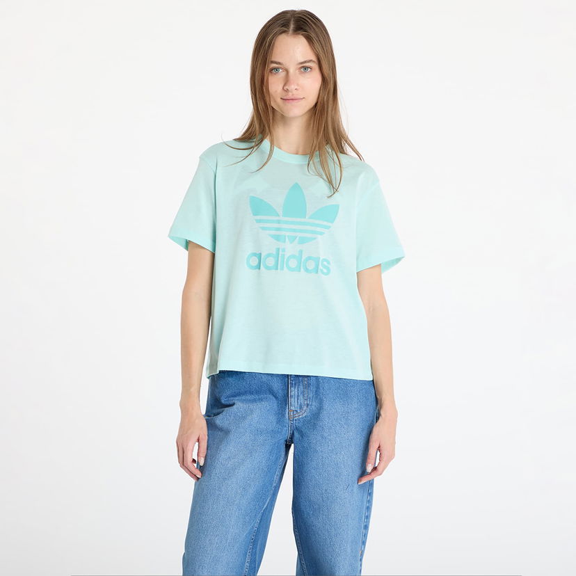 T-shirt adidas Originals Adicolor Trefoil Boxy T-Shirt Turkos | JD3142