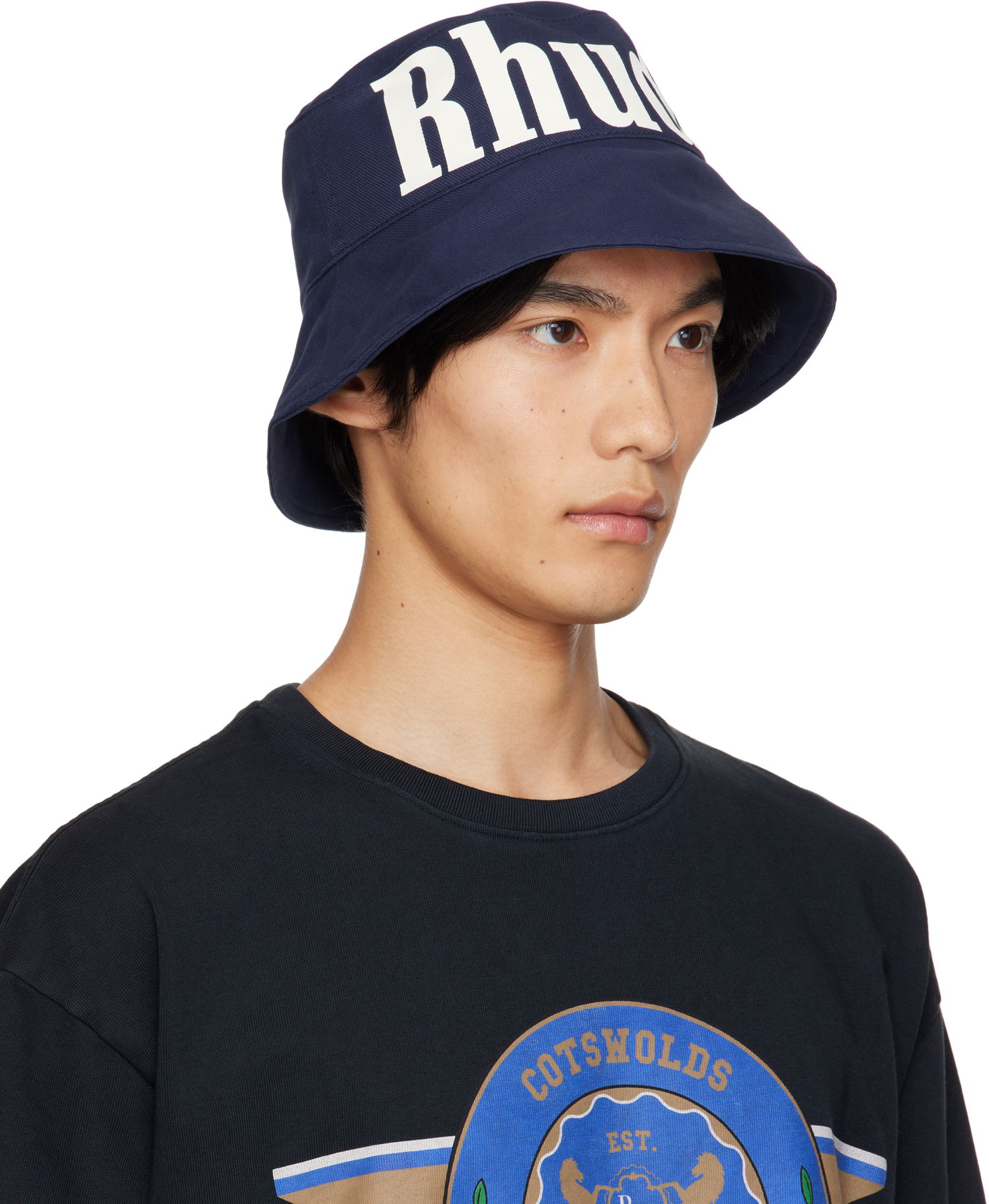 Hatt Rhude Logo Bucket Hat Mörkblå | RHPF25HA02747, 1