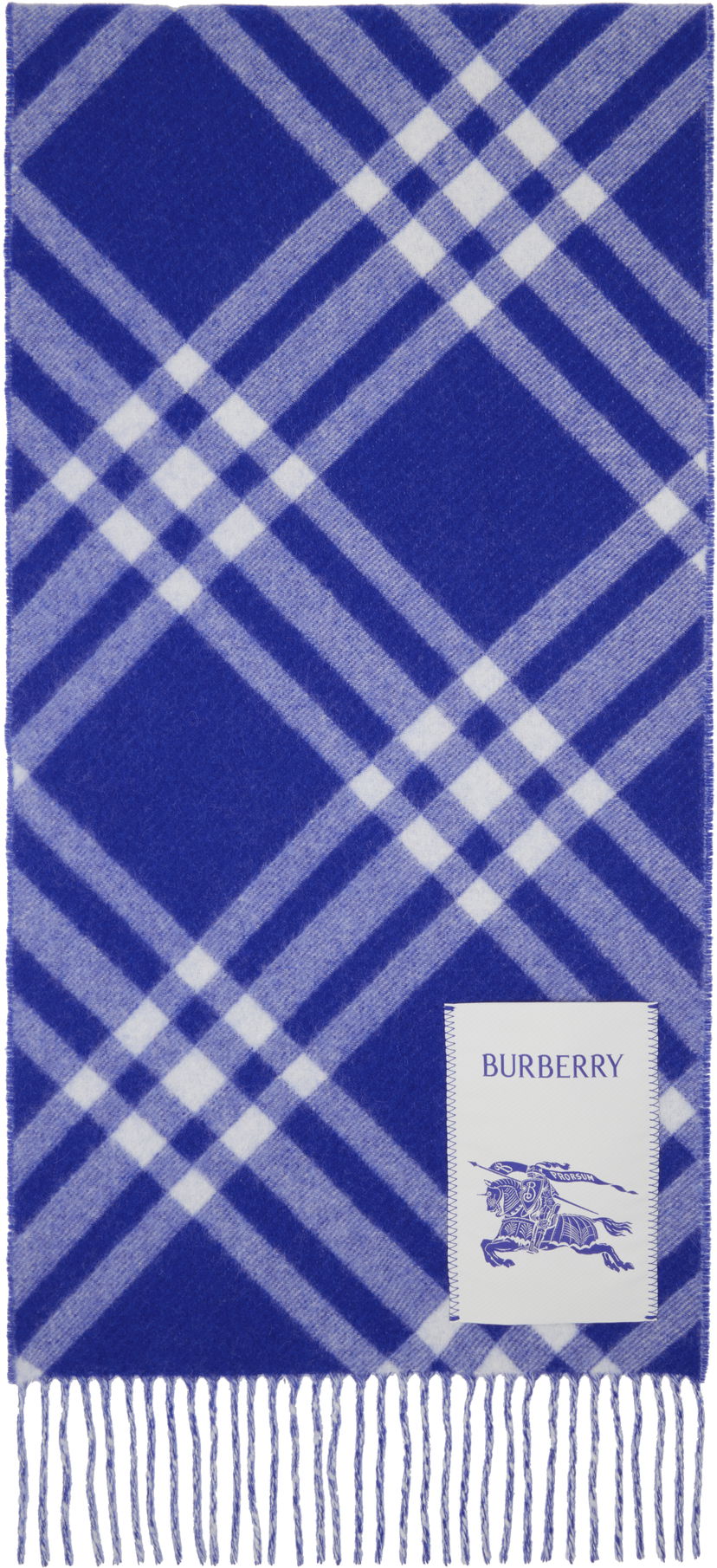 Halsduk Burberry Check Cashmere Scarf Blå | 8099710