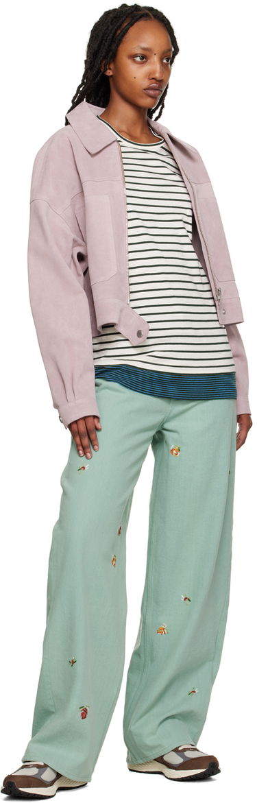 Jeans YMC YMC Embroidered Papa Jeans Grön | Q4UAF, 3