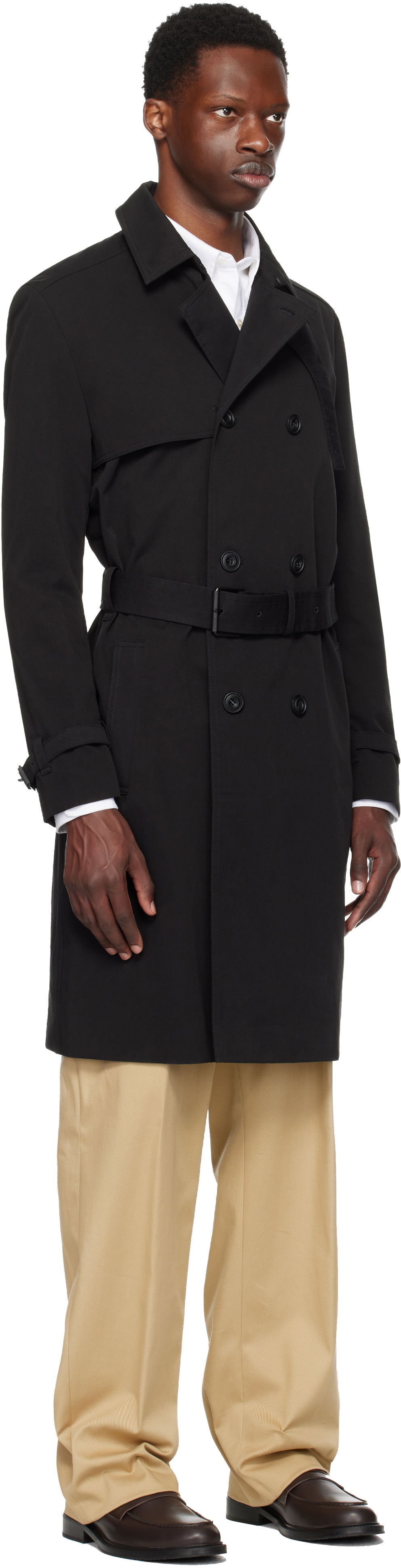 Trenchcoat BOSS Hugo Double-Breasted Trench Coat Beige | 50535072, 1