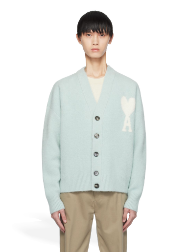 Sweater AMI Cloud Cardigan Turkos | UKC025.KN0032