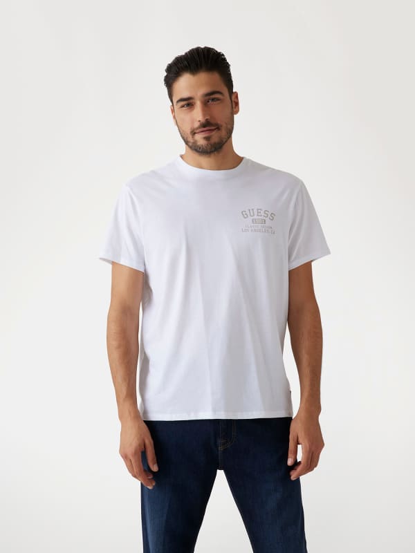 T-shirt GUESS Small Logo Print T-Shirt Vit | M5RI86K9RM1, 0