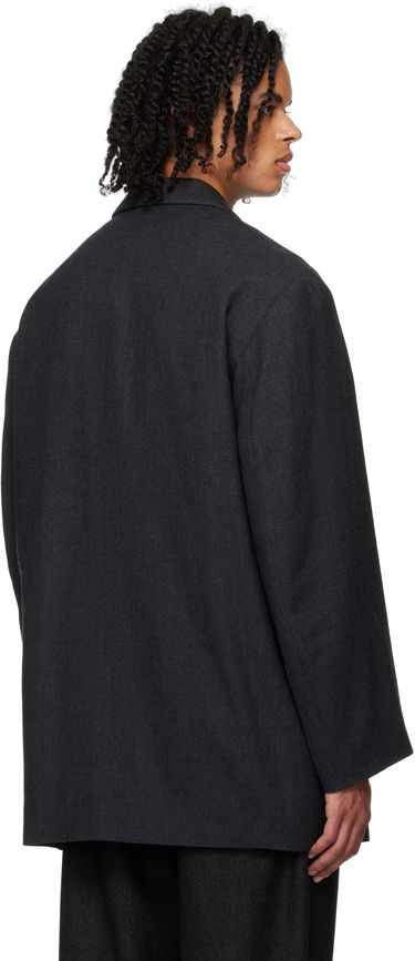 Rockar LEMAIRE Short Maxi Double Breasted Coat Svart | CO1069 LF1302, 2