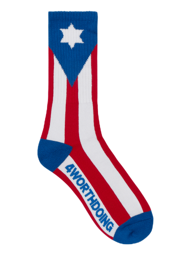 Strumpor 4 WORTH DOING Flag Socks Flerfärgad | 4WDFLAGSOCKS REBLUWHI