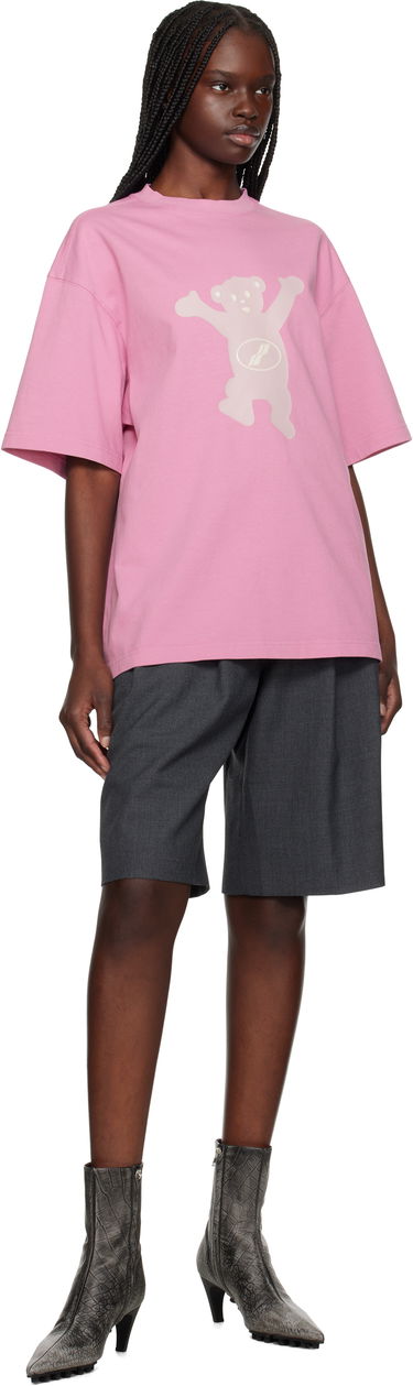 T-shirt We11done We11done Teddy Logo T-Shirt Rosa | WD-TT3-22-715-U-PK, 3