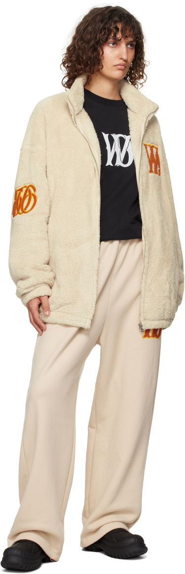 Sweatshirt We11done We11done Bouclé Logo Fleece Jacket Beige | WD-TJ3-24-821-U-BG, 3