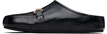 Tillbehör Marine Serre Marine Serre Smooth Leather MS Slip-on Loafers Svart | WFW044A CLEA0004, 2