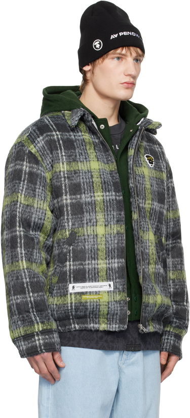 Bomberjacka AAPE by A Bathing Ape AAPE by A Bathing Ape Moonface Logo Check Hooded Jacket Flerfärgad | AAPJKM7681XXNGYM, 1
